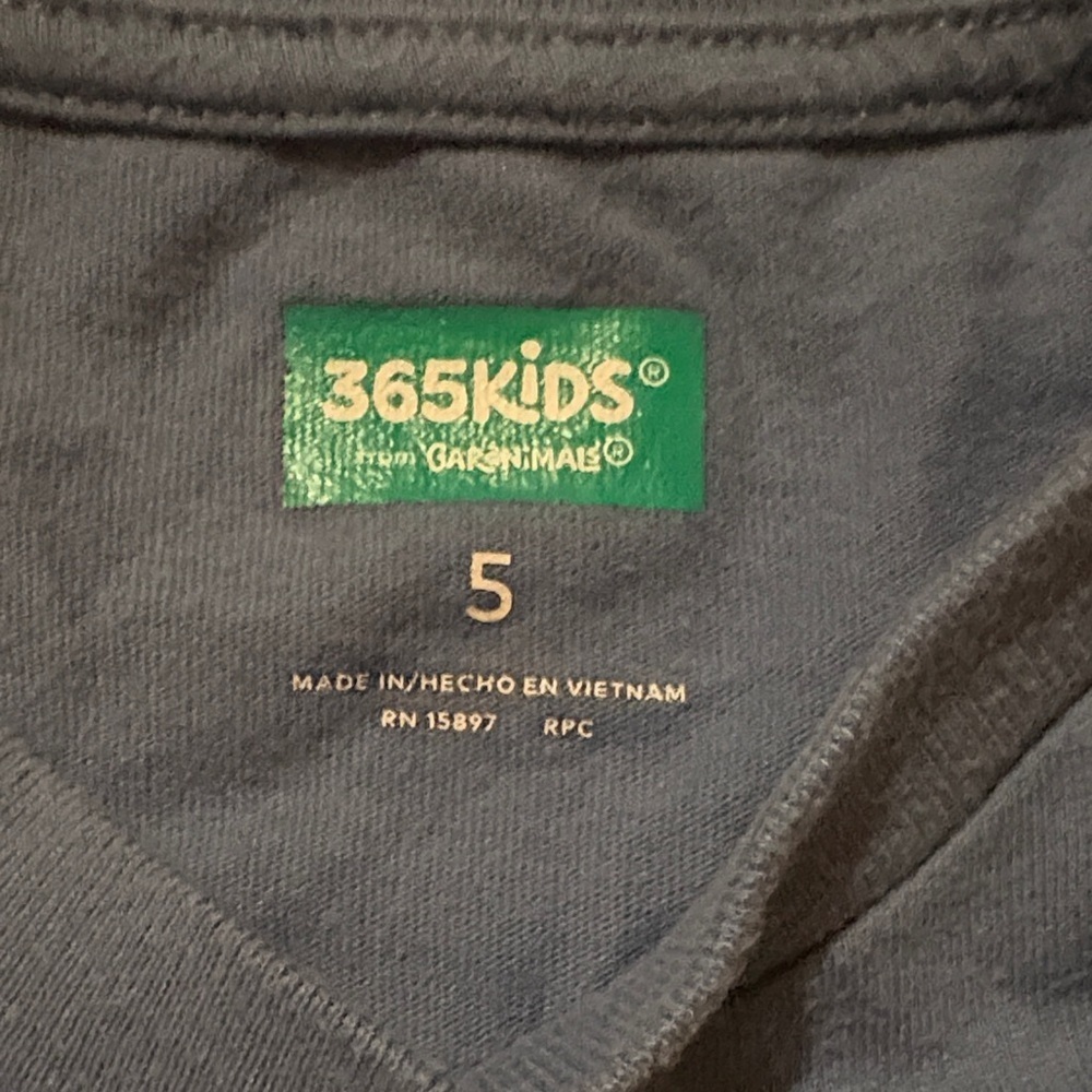 Boys Blue Monster Print Kids Shirt - Size 5 - Picture 3 of 3